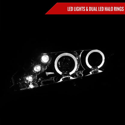2006-2011 Honda Civic Sedan Dual Halo Projector Headlights (Chrome Housing/Clear Lens)