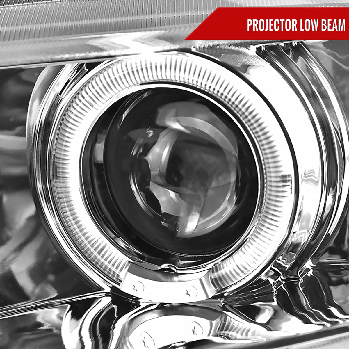 2006-2011 Honda Civic Sedan Dual Halo Projector Headlights (Chrome Housing/Clear Lens)