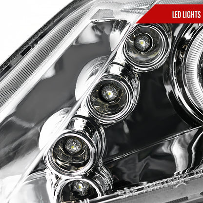 2006-2011 Honda Civic Sedan Dual Halo Projector Headlights (Chrome Housing/Clear Lens)