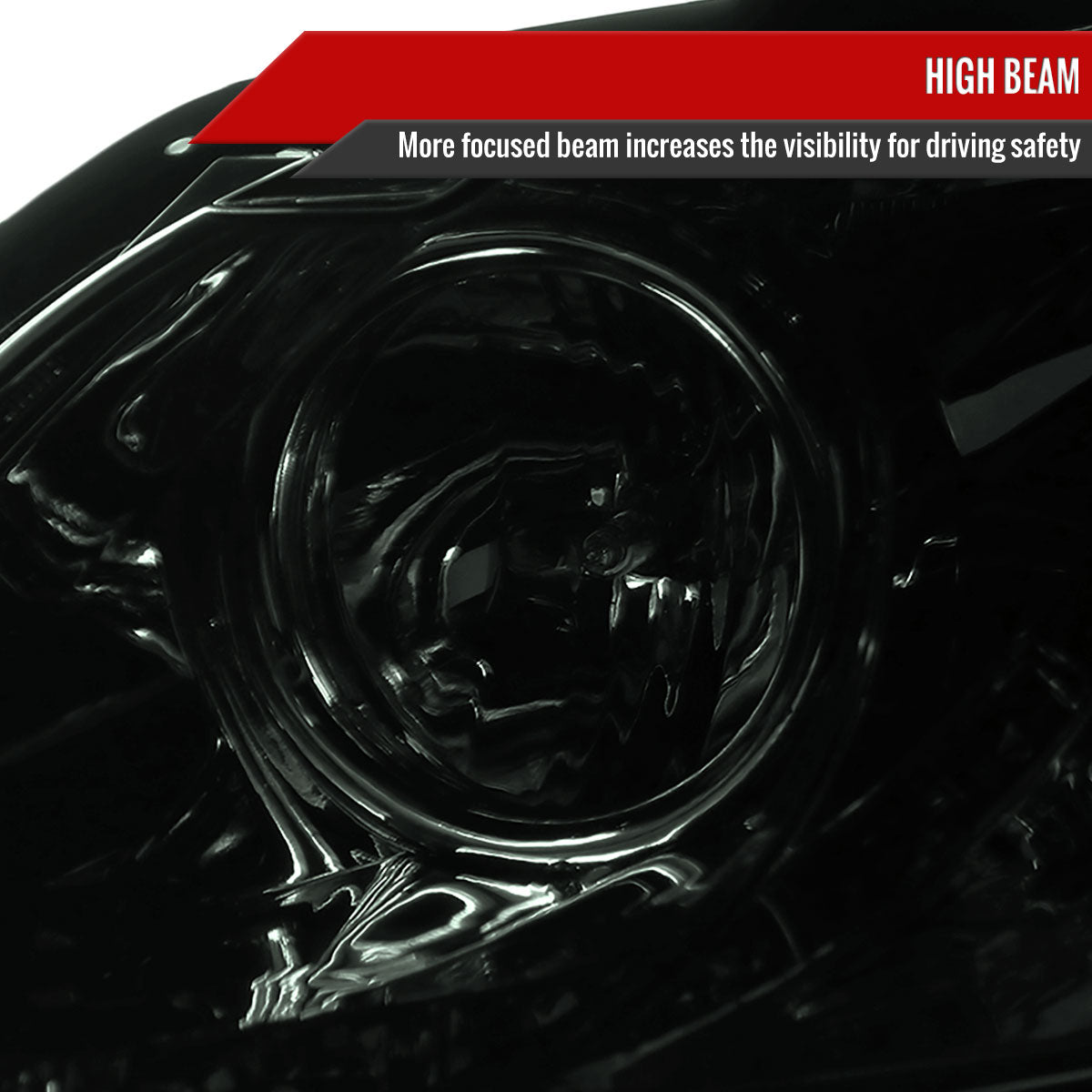 2006-2011 Honda Civic Sedan Projector Headlights w/ R8 Style LED Light Strip (Chrome Housing/Smoked Lens)