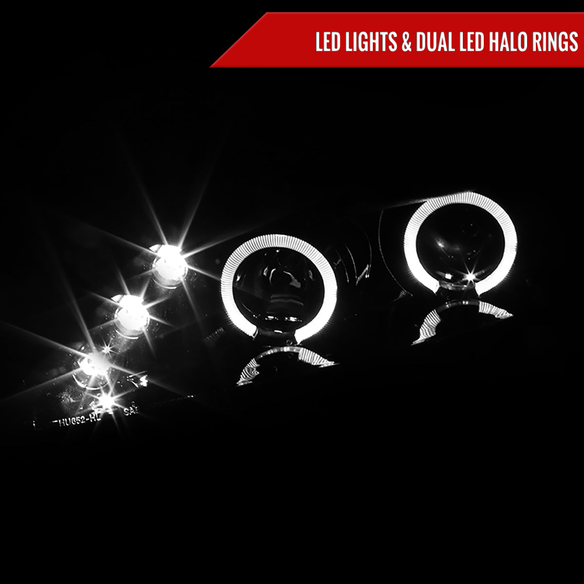 2006-2011 Honda Civic Sedan Dual Halo Projector Headlights (Glossy Black Housing/Smoked Lens)
