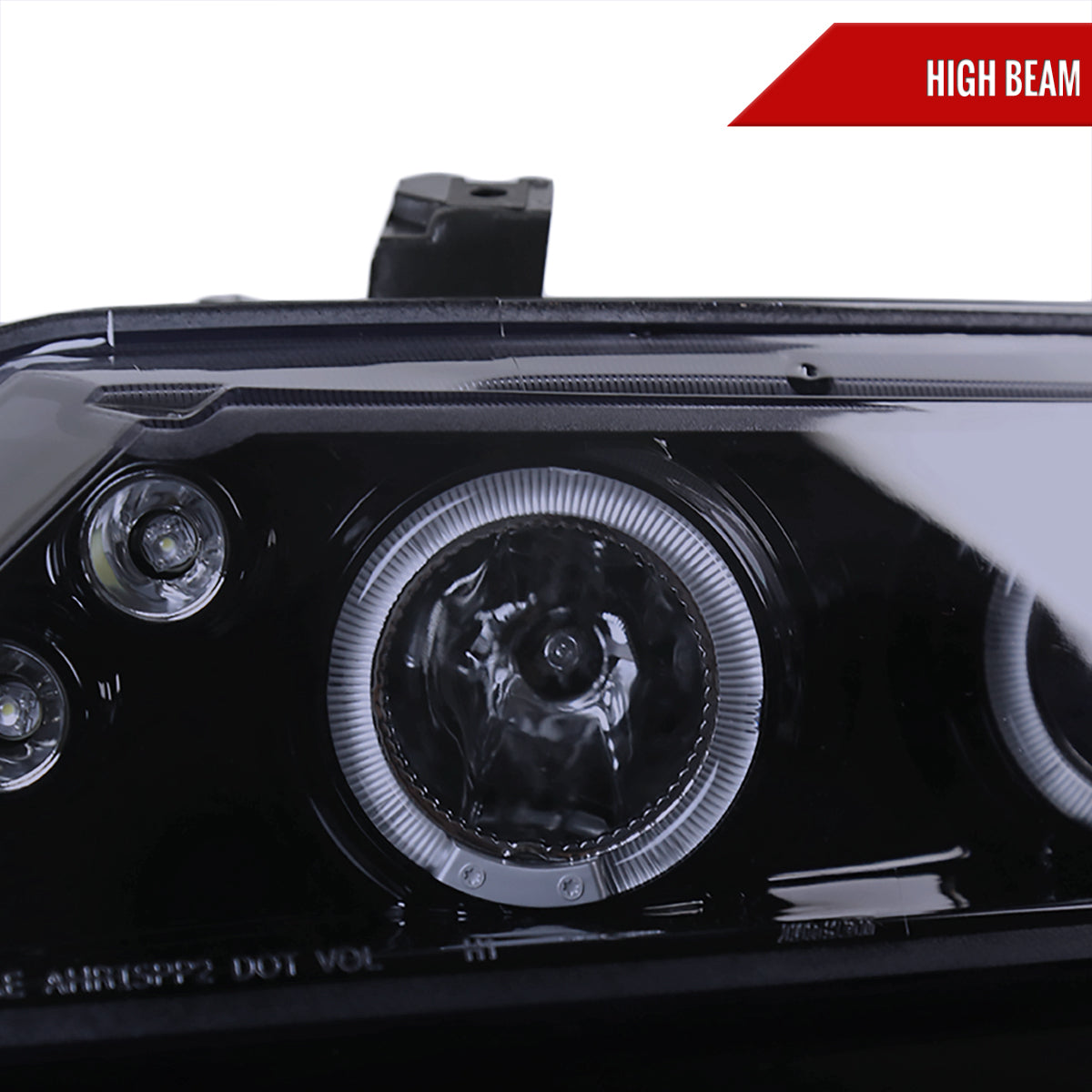 2006-2011 Honda Civic Sedan Dual Halo Projector Headlights (Glossy Black Housing/Smoked Lens)