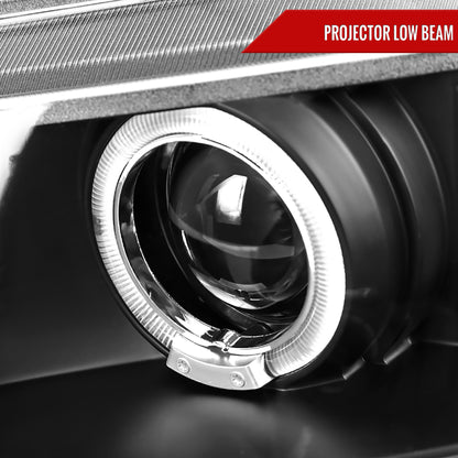 2006-2011 Honda Civic Sedan Dual Halo Projector Headlights (Matte Black Housing/Clear Lens)