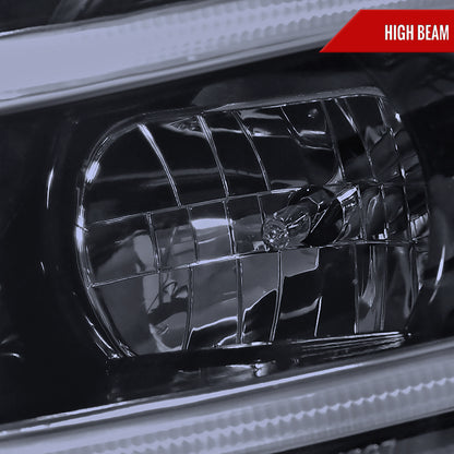 2012-2013 Honda Civic Coupe/ 2012-2015 Civic Sedan LED Bar Projector Headlights (Glossy Black Housing/Smoked Lens)