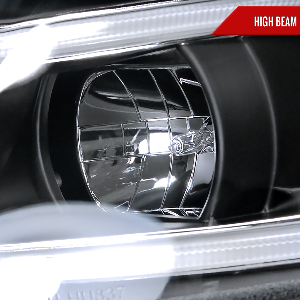 2012-2013 Honda Civic Coupe / 2012-2015 Civic Sedan LED Bar Projector Headlights (Matte Black Housing/Clear Lens)