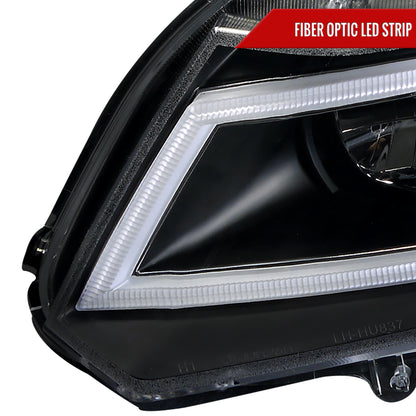 2012-2013 Honda Civic Coupe / 2012-2015 Civic Sedan LED Bar Projector Headlights (Matte Black Housing/Clear Lens)