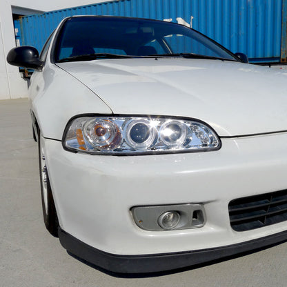 1992-1995 Honda Civic Dual Halo Projector Headlights (Chrome Housing/Clear Lens)