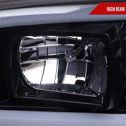 2000-2006 GMC Sierra/Denali/Yukon LED Strip Projector Headlights (Glossy Black Housing/Smoked Lens)