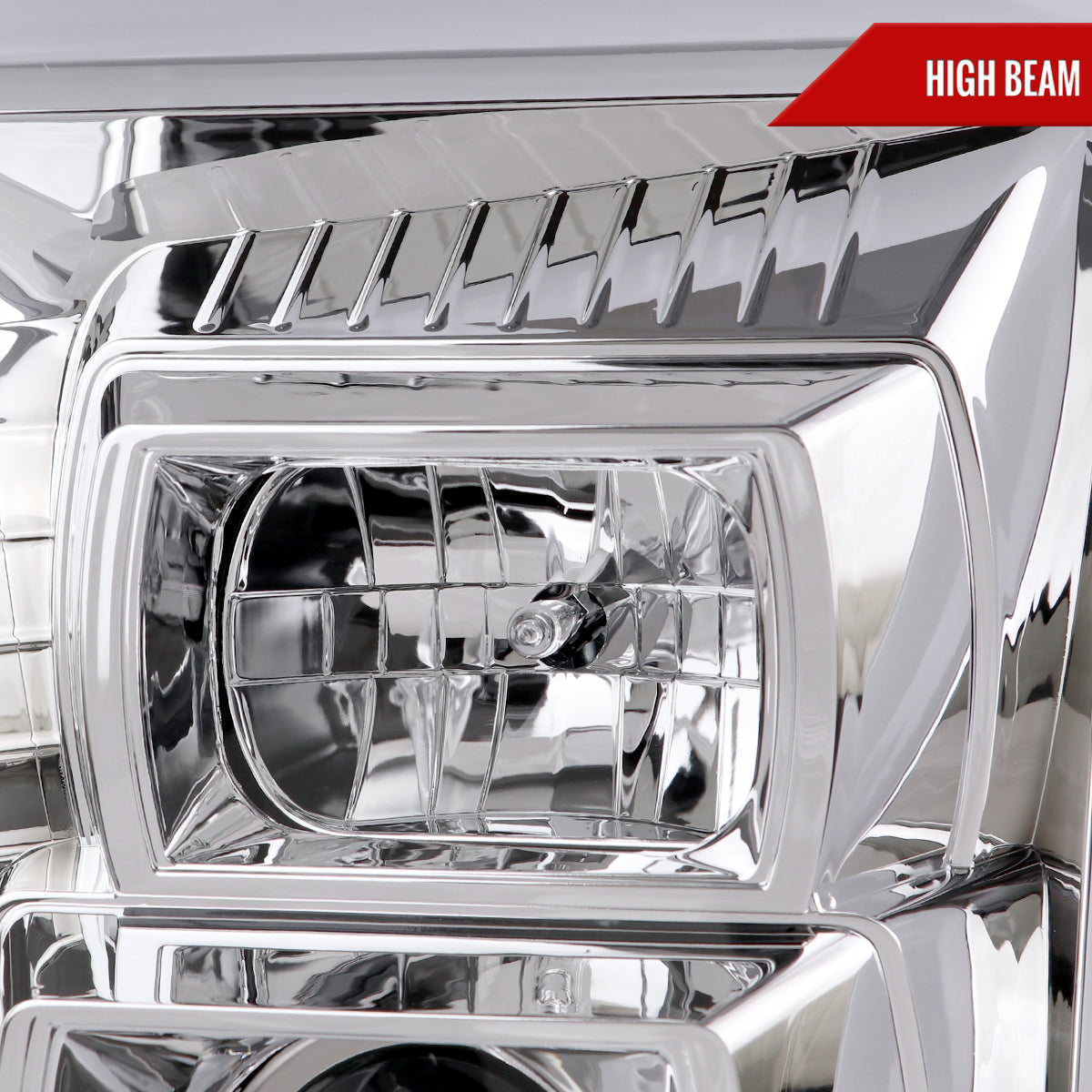 2007-2014 GMC Yukon/XL 1500/XL 2500 Switchback Sequential LED Turn Signal Projector Headlights (Chrome Housing/Clear Lens)