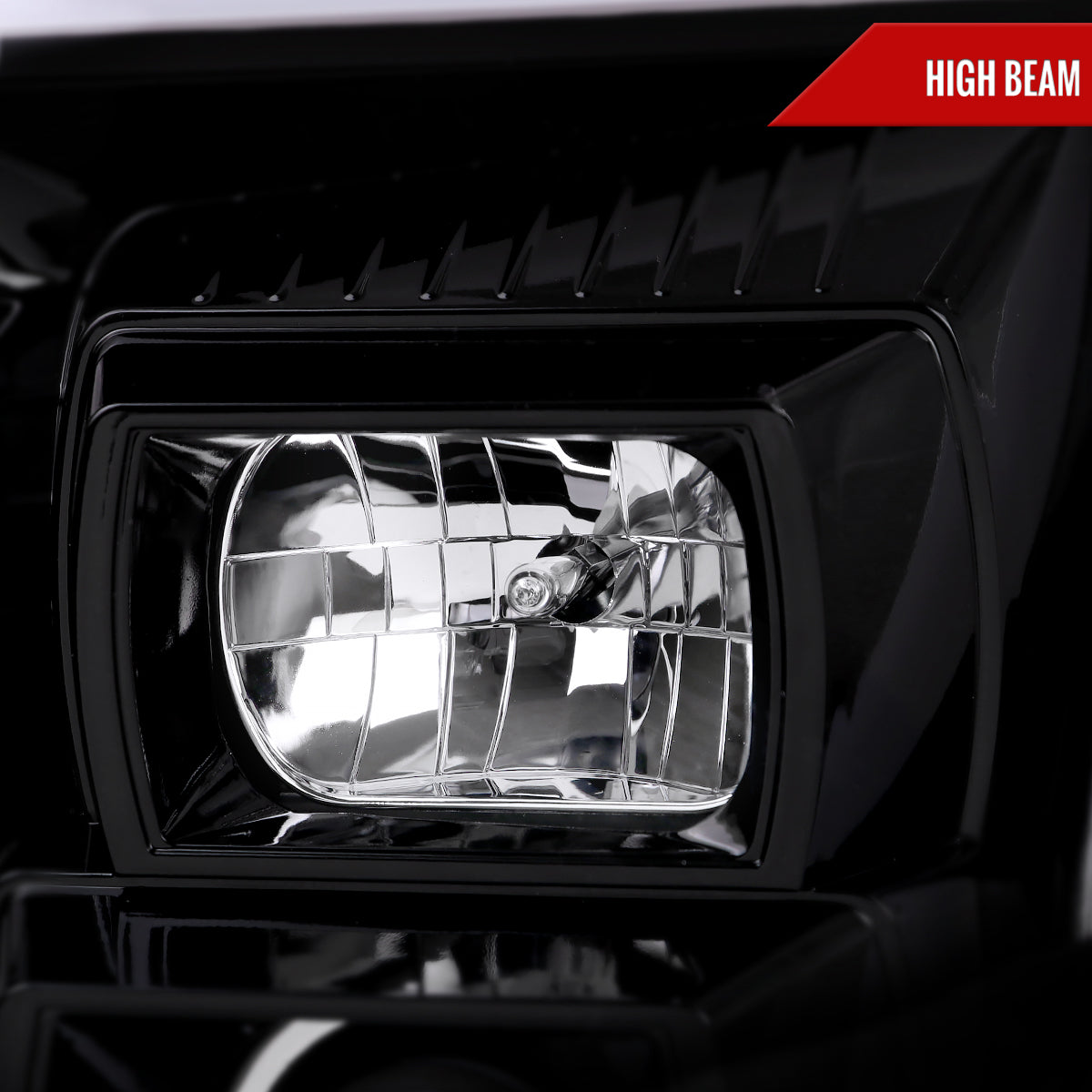 2007-2014 GMC Yukon/XL 1500/XL 2500 Switchback Sequential LED Turn Signal Projector Headlights (Jet Black Housing/Clear Lens)