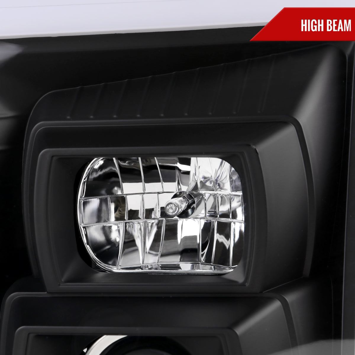 2007-2014 GMC Yukon/XL 1500/XL 2500 Switchback Sequential LED Turn Signal Projector Headlights (Matte Black Housing/Clear Lens)