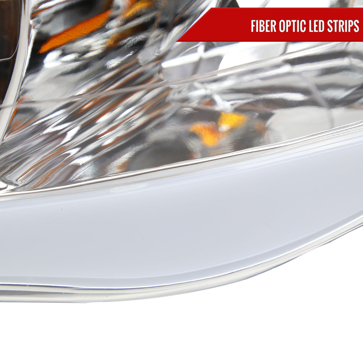 2002-2005 Dodge Ram 1500 / 2003-2005 Dodge Ram 2500 / 3500 LED Tube Projector Headlights (Chrome Housing/Clear lens)