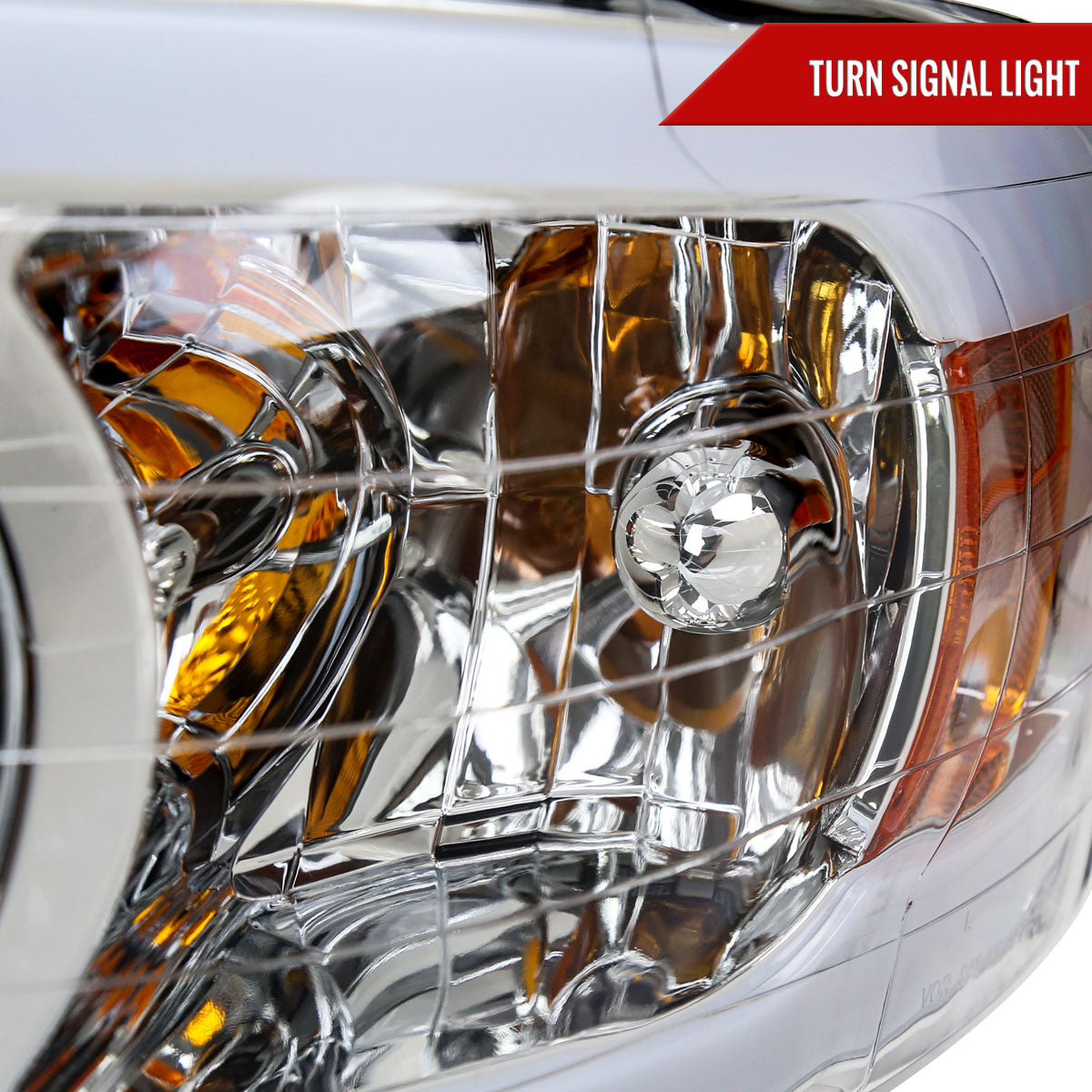 2002-2005 Dodge Ram 1500 / 2003-2005 Dodge Ram 2500 / 3500 LED Tube Projector Headlights (Chrome Housing/Clear lens)