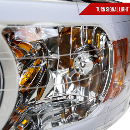 2002-2005 Dodge Ram 1500 / 2003-2005 Dodge Ram 2500 / 3500 LED Tube Projector Headlights (Chrome Housing/Clear lens)