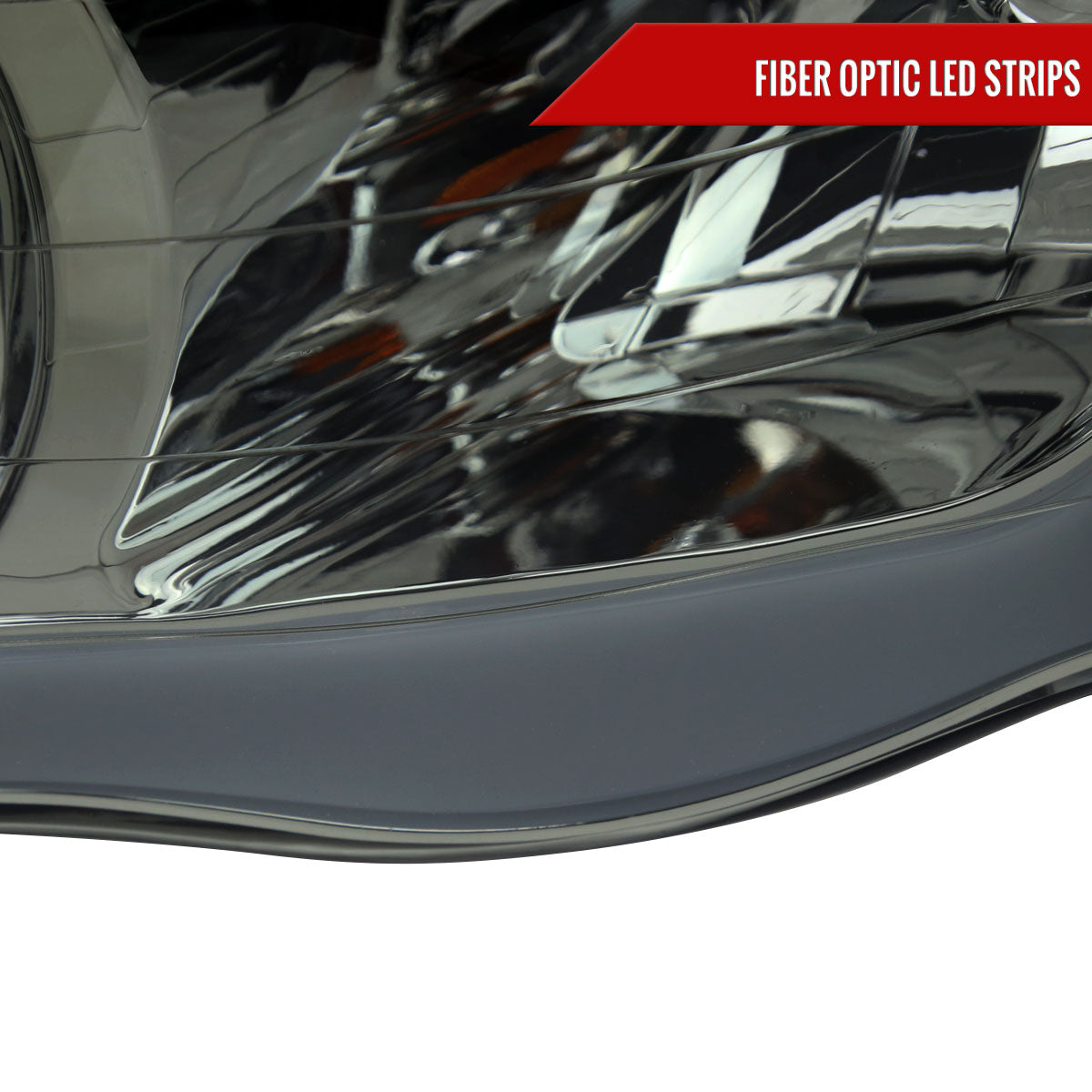 2002-2005 Dodge Ram 1500 / 2003-2005 Dodge Ram 2500 / 3500 LED Tube Projector Headlights (Chrome Housing/Smoked Lens)