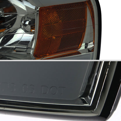 2002-2005 Dodge Ram 1500 / 2003-2005 Dodge Ram 2500 / 3500 LED Tube Projector Headlights (Chrome Housing/Smoked Lens)