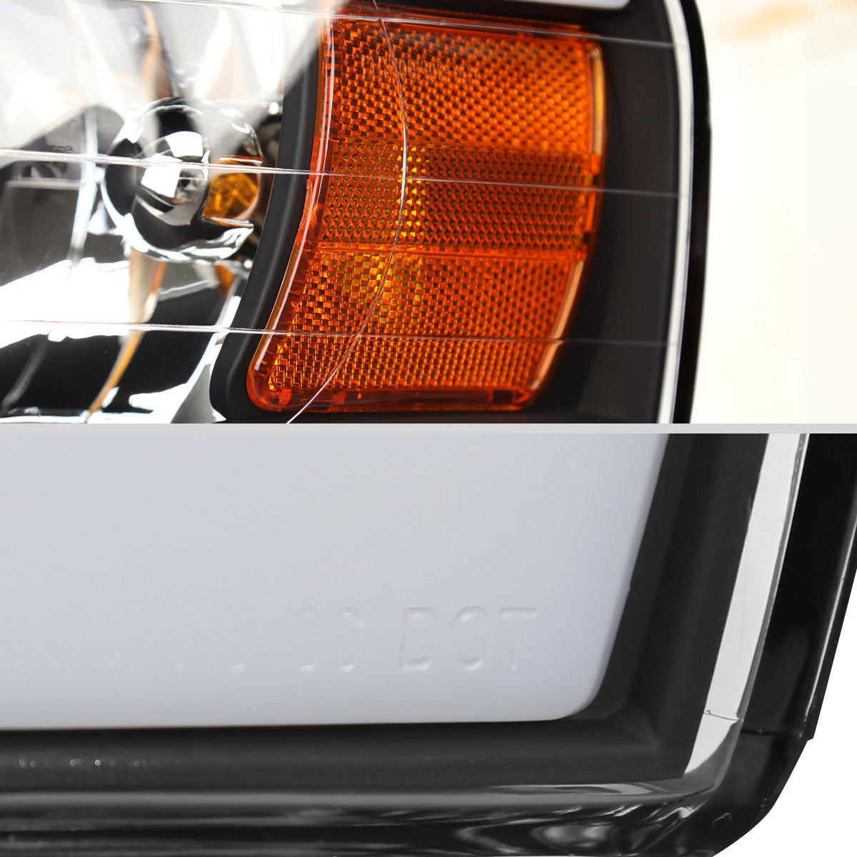 2002-2005 Dodge Ram 1500 / 2003-2005 Dodge Ram 2500 / 3500 LED Tube Projector Headlights(Matte Black Housing/Clear Lens)