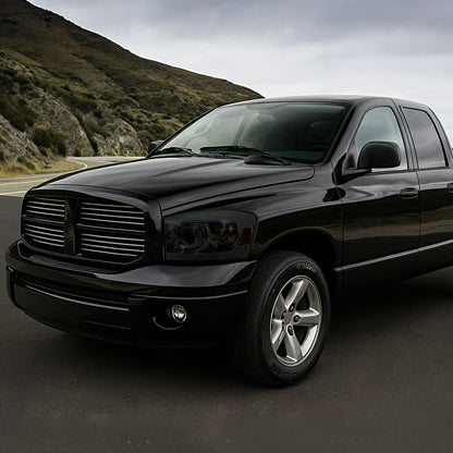 2006-2008 Dodge RAM 1500/ 2006-2009 Dodge RAM 2500/3500 LED Tube Projector Headlights (Chrome Housing/Smoked Lens)