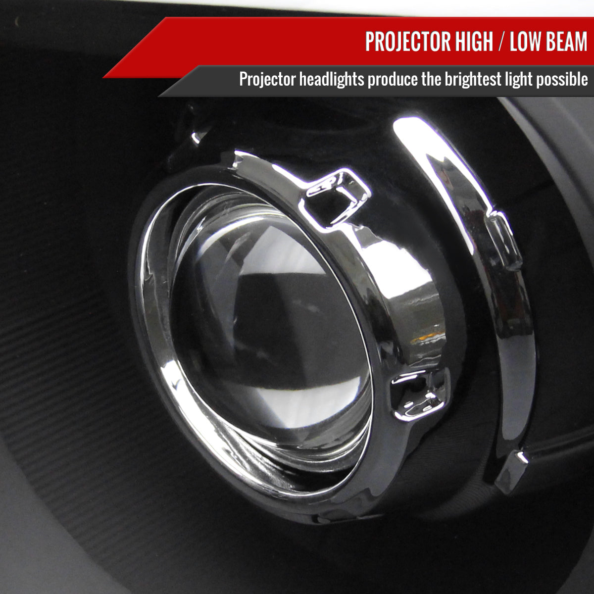 2006-2008 Dodge RAM 1500/ 2006-2009 RAM 2500 3500 Retro Style Projector Headlights (Matte Black Housing/Clear Lens)