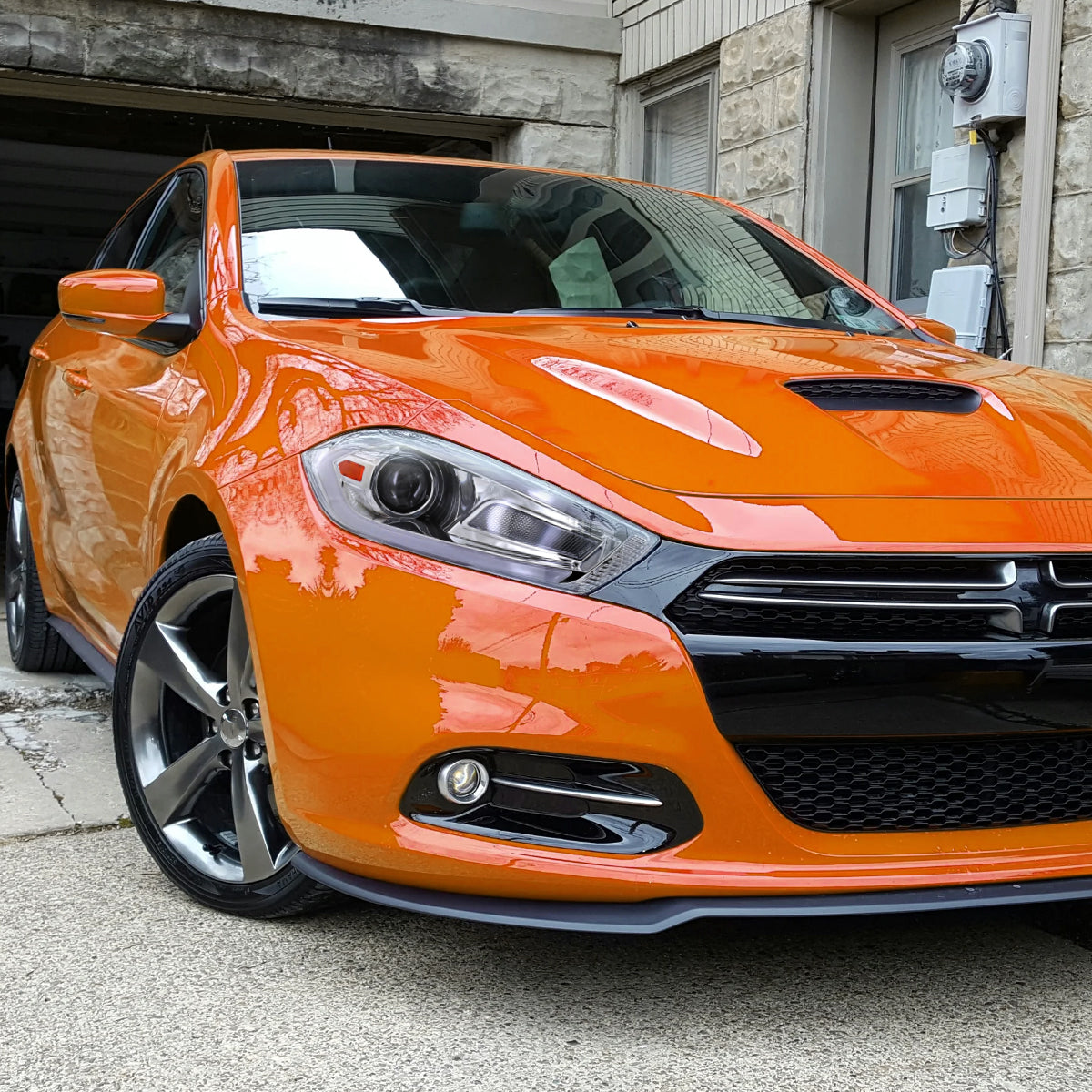2013-2016 Dodge Dart Switchback Sequential Animated LED Bar Projector Headlights (Chrome Housing/Clear Lens)