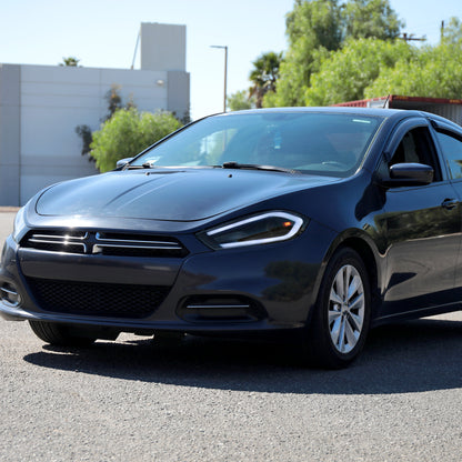 2013-2016 Dodge Dart Switchback Sequential Animated LED Bar Projector Headlights (Matte Black Housing/Smoked Lens)
