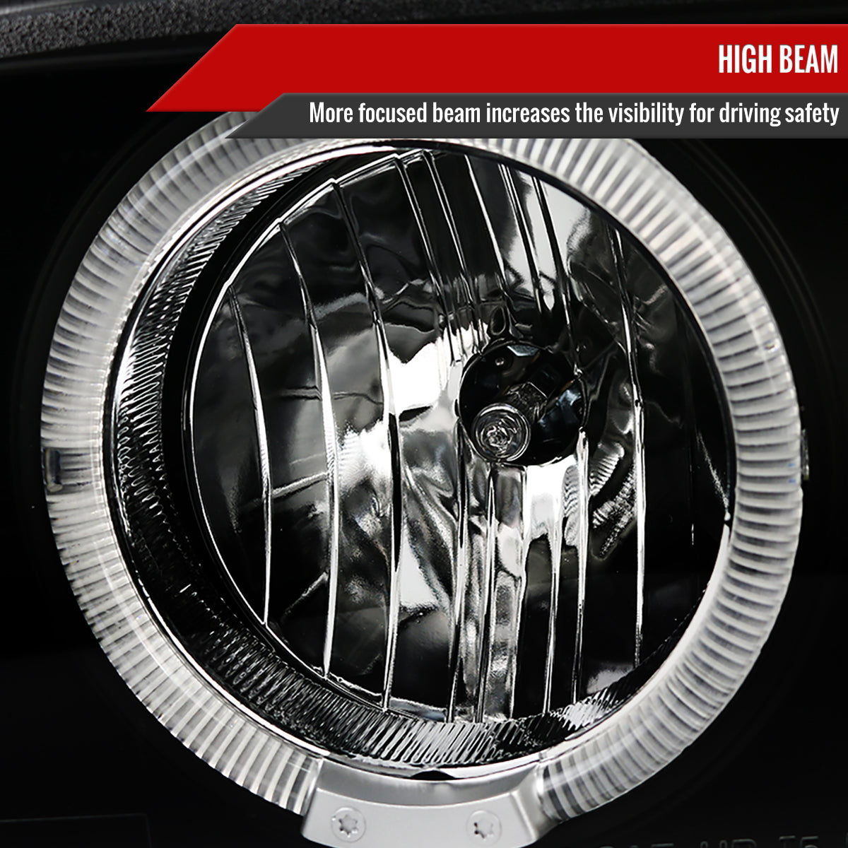 1996-2003 BMW E39 5 Series Dual Halo Projector Headlights (Matte Black Housing/Clear Lens)