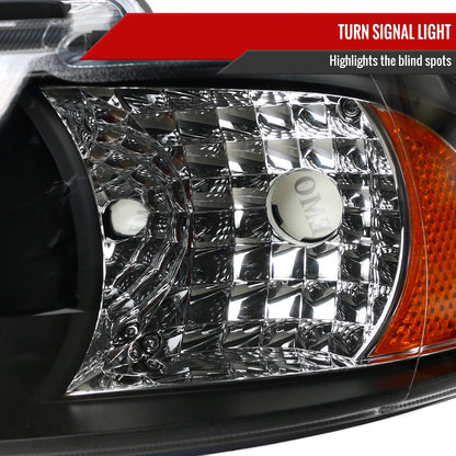 1996-2003 BMW E39 5 Series Dual Halo Projector Headlights (Matte Black Housing/Clear Lens)