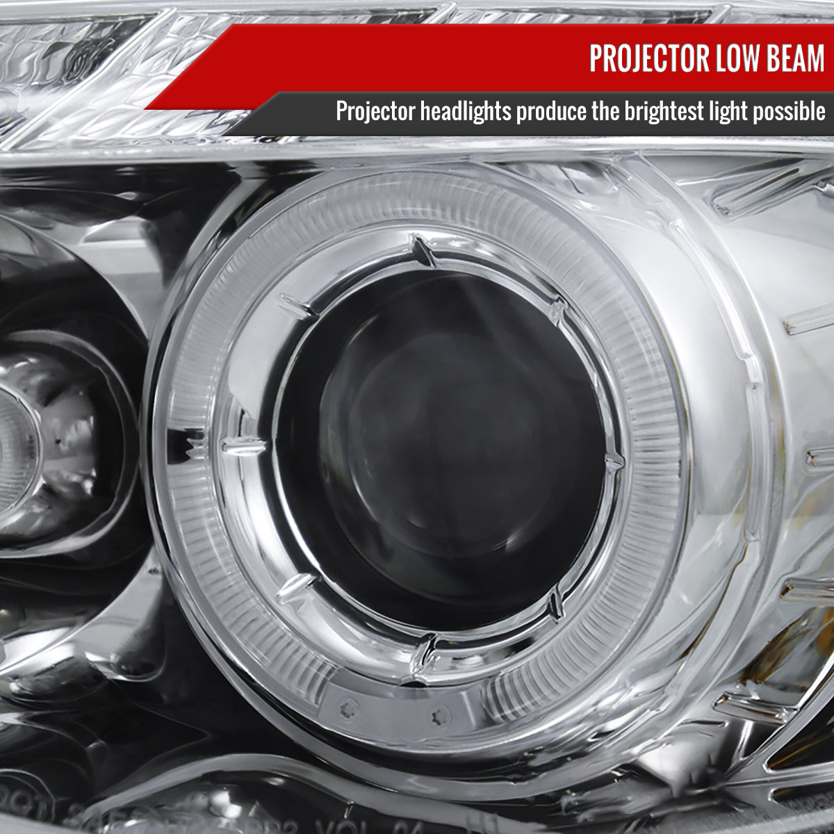 2004-2013 BMW E81 E82 E87 E88 Dual Halo Projector Headlights w/ LED Light Strip (Chrome Housing/Clear Lens)