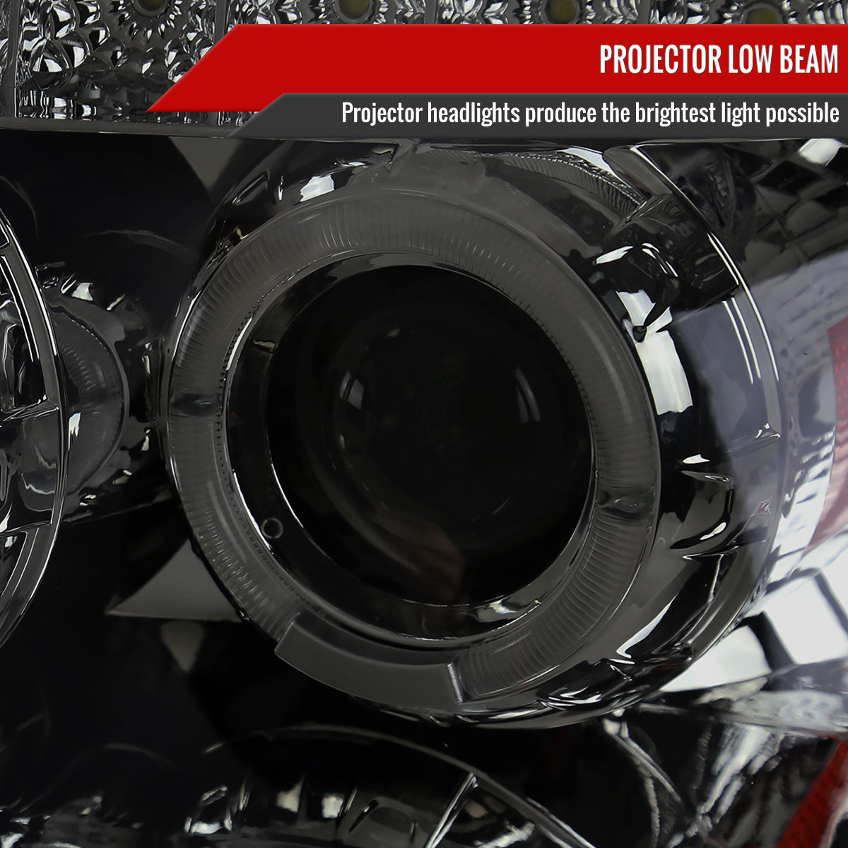 2005-2007 Ford Escape Dual Halo Projector Headlights w/ SMD LED Light Strip (Chrome Housing/Smoked Lens)