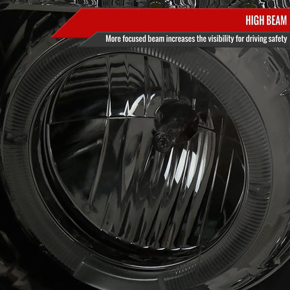 2005-2007 Ford Escape Dual Halo Projector Headlights w/ SMD LED Light Strip (Chrome Housing/Smoked Lens)