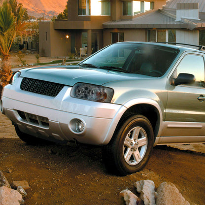 2005-2007 Ford Escape Dual Halo Projector Headlights w/ SMD LED Light Strip (Chrome Housing/Smoked Lens)