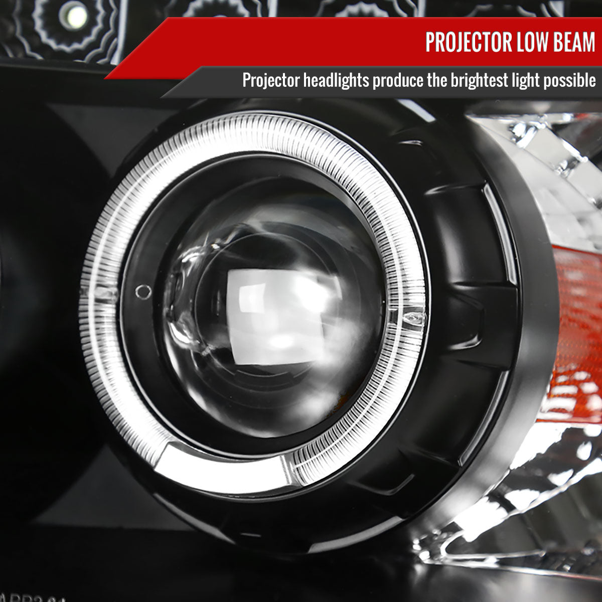 2005-2007 Ford Escape Dual Halo Projector Headlights w/ SMD LED Light Strip (Matte Black Housing/Clear Lens)