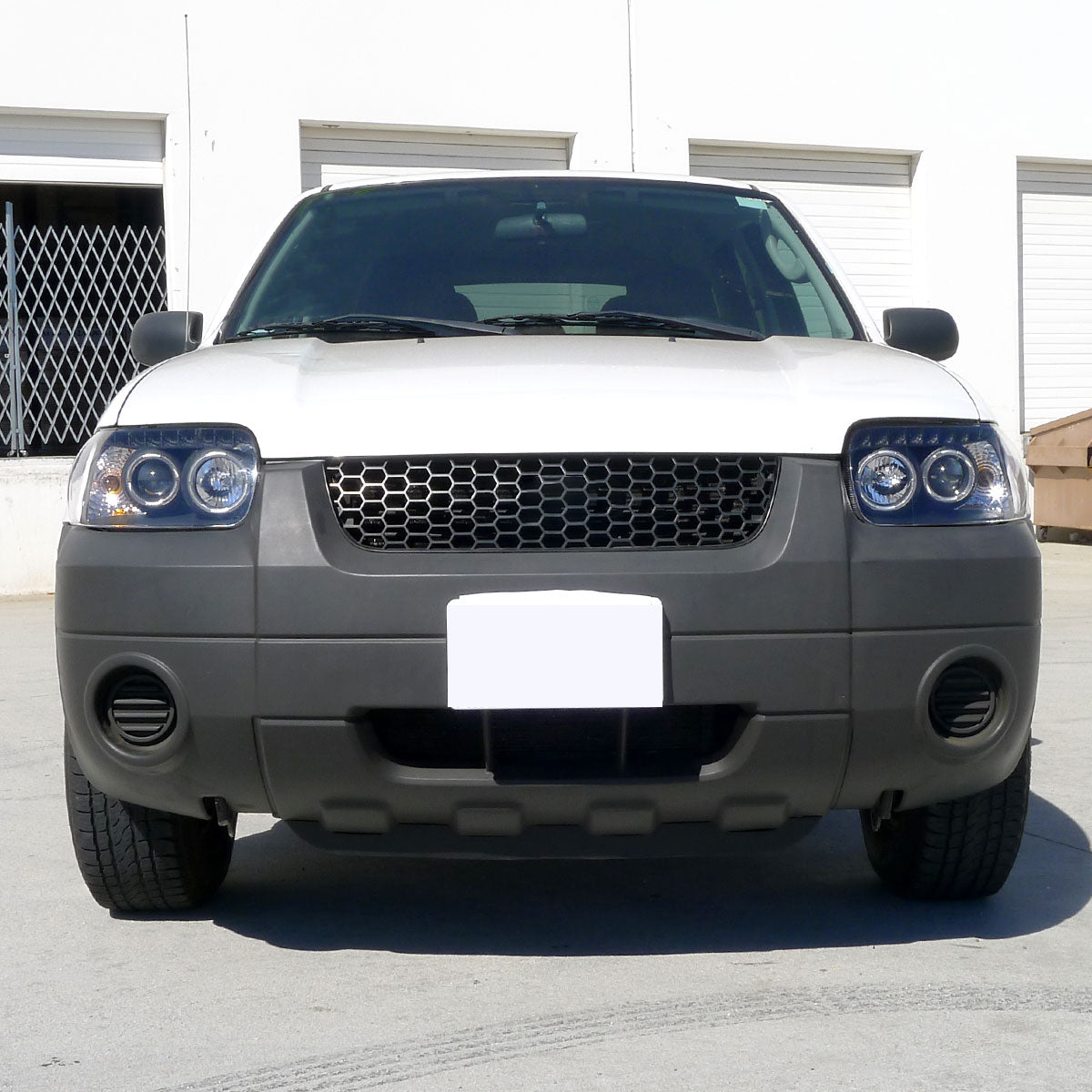 2005-2007 Ford Escape Dual Halo Projector Headlights w/ SMD LED Light Strip (Matte Black Housing/Clear Lens)