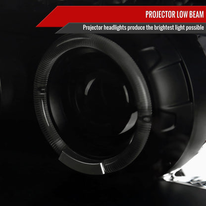 2005-2007 Ford Escape Dual Halo Projector Headlights w/ SMD LED Light Strip (Black Housing/Smoked Lens)