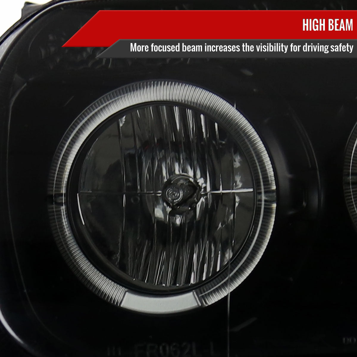 2005-2007 Ford Escape Dual Halo Projector Headlights w/ SMD LED Light Strip (Black Housing/Smoked Lens)