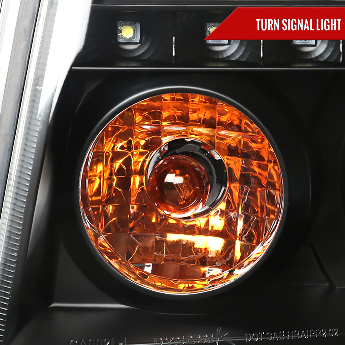 2002-2006 Cadillac Escalade Dual Halo Projector Headlights w/ SMD LED Light Strip (Matte Black Housing/Clear Lens)