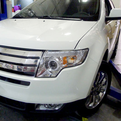 2007-2010 Ford Edge Halo Projector Headlights w/ LED Light Strip (Chrome Housing/Clear Lens)