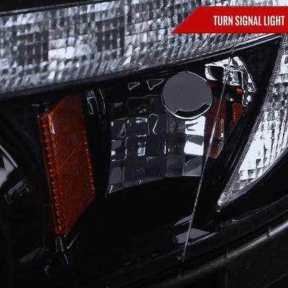 2007-2010 Ford Edge Halo Projector Headlights w/ LED Light Strip (Glossy Black Housing/Smoked Lens)
