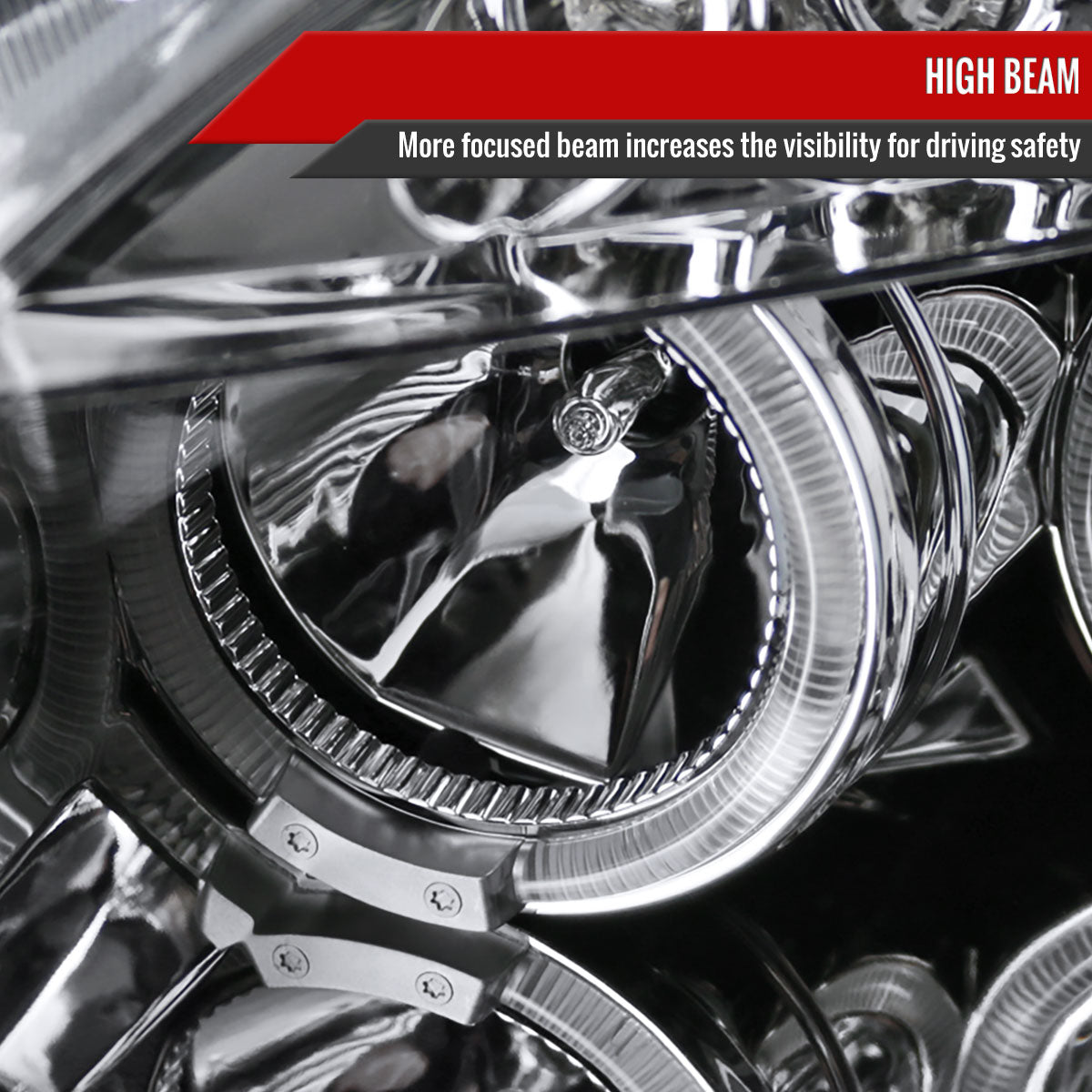 2006-2012 Mitsubishi Eclipse Dual Halo Projector Headlights (Chrome Housing/Clear Lens)
