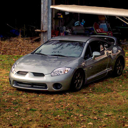 2006-2012 Mitsubishi Eclipse Dual Halo Projector Headlights (Chrome Housing/Clear Lens)