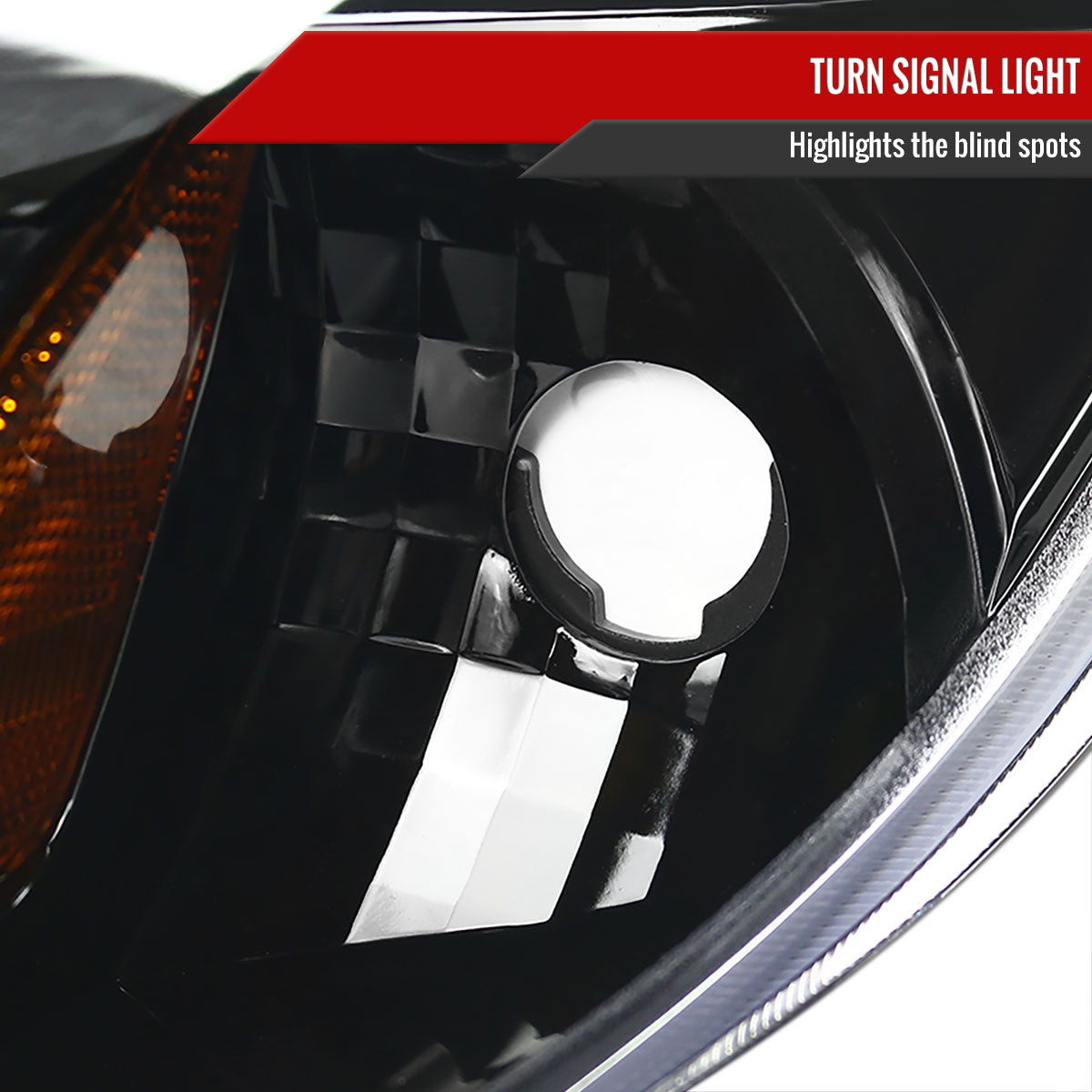 2006-2012 Mitsubishi Eclipse Dual Halo Projector Headlights (Jet Black Housing/Clear Lens)