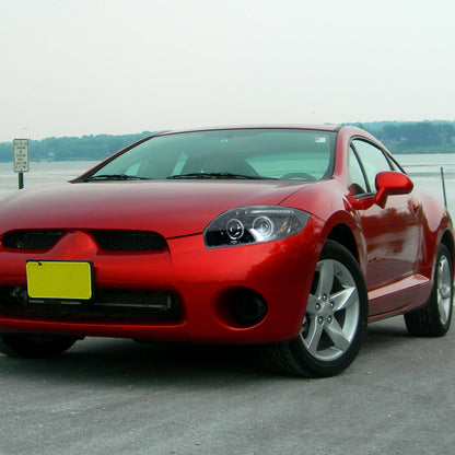2006-2012 Mitsubishi Eclipse Dual Halo Projector Headlights (Jet Black Housing/Clear Lens)