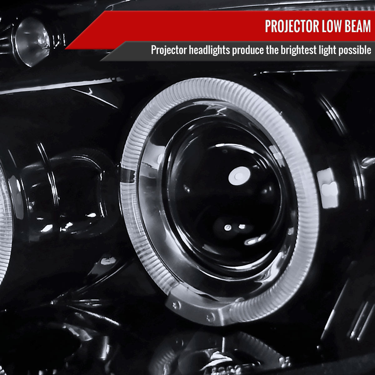 2006-2012 Mitsubishi Eclipse Dual Halo Projector Headlights (Glossy Black Housing/Smoked Lens)