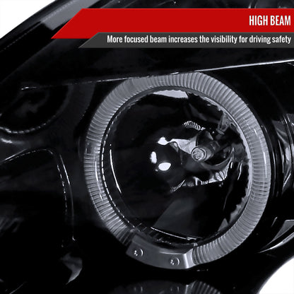 2006-2012 Mitsubishi Eclipse Dual Halo Projector Headlights (Glossy Black Housing/Smoked Lens)