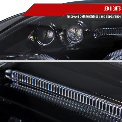 2006-2012 Mitsubishi Eclipse Dual Halo Projector Headlights (Glossy Black Housing/Smoked Lens)