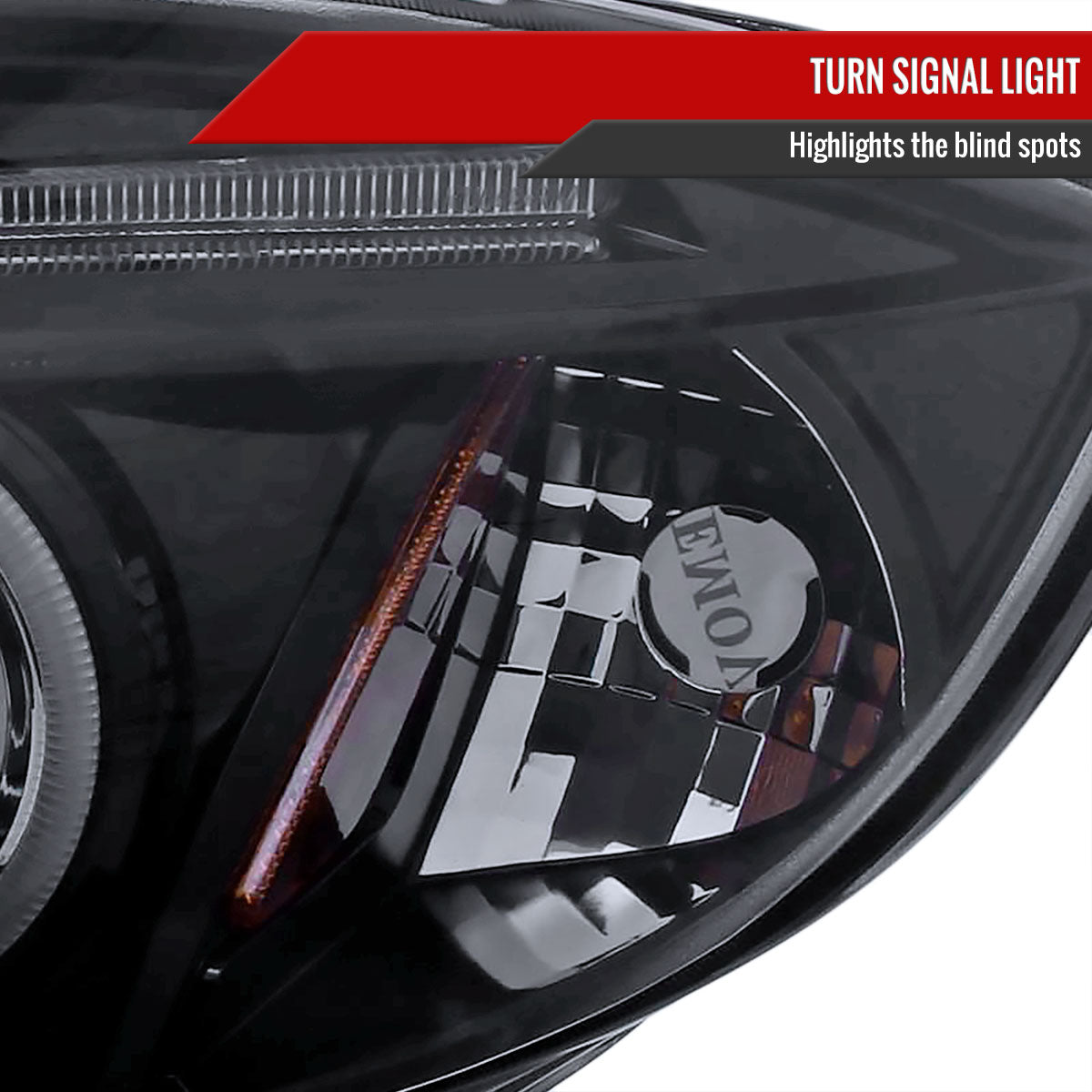 2006-2012 Mitsubishi Eclipse Dual Halo Projector Headlights (Glossy Black Housing/Smoked Lens)