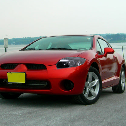 2006-2012 Mitsubishi Eclipse Dual Halo Projector Headlights (Glossy Black Housing/Smoked Lens)