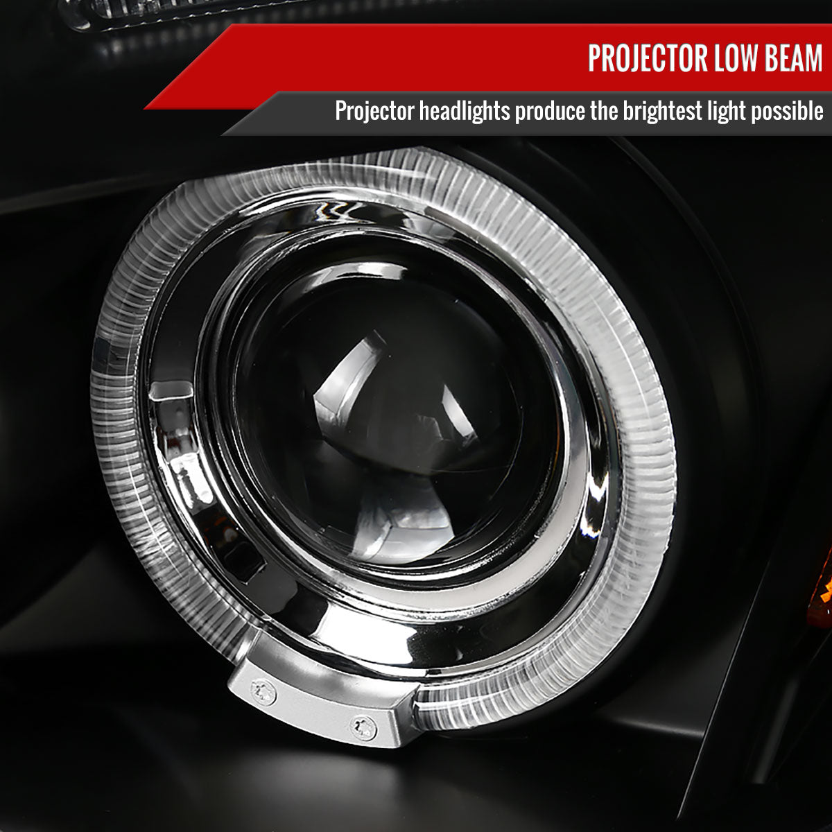 2006-2012 Mitsubishi Eclipse Dual Halo Projector Headlights (Matte Black Housing/Clear Lens)