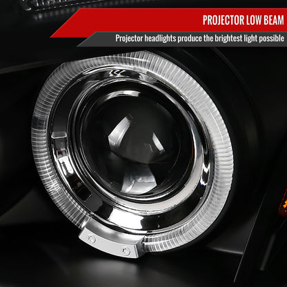 2006-2012 Mitsubishi Eclipse Dual Halo Projector Headlights (Matte Black Housing/Clear Lens)
