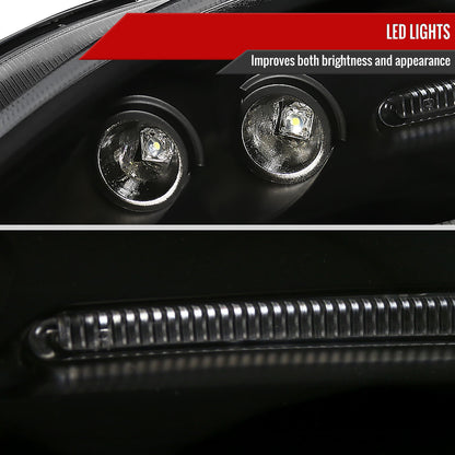 2006-2012 Mitsubishi Eclipse Dual Halo Projector Headlights (Matte Black Housing/Clear Lens)